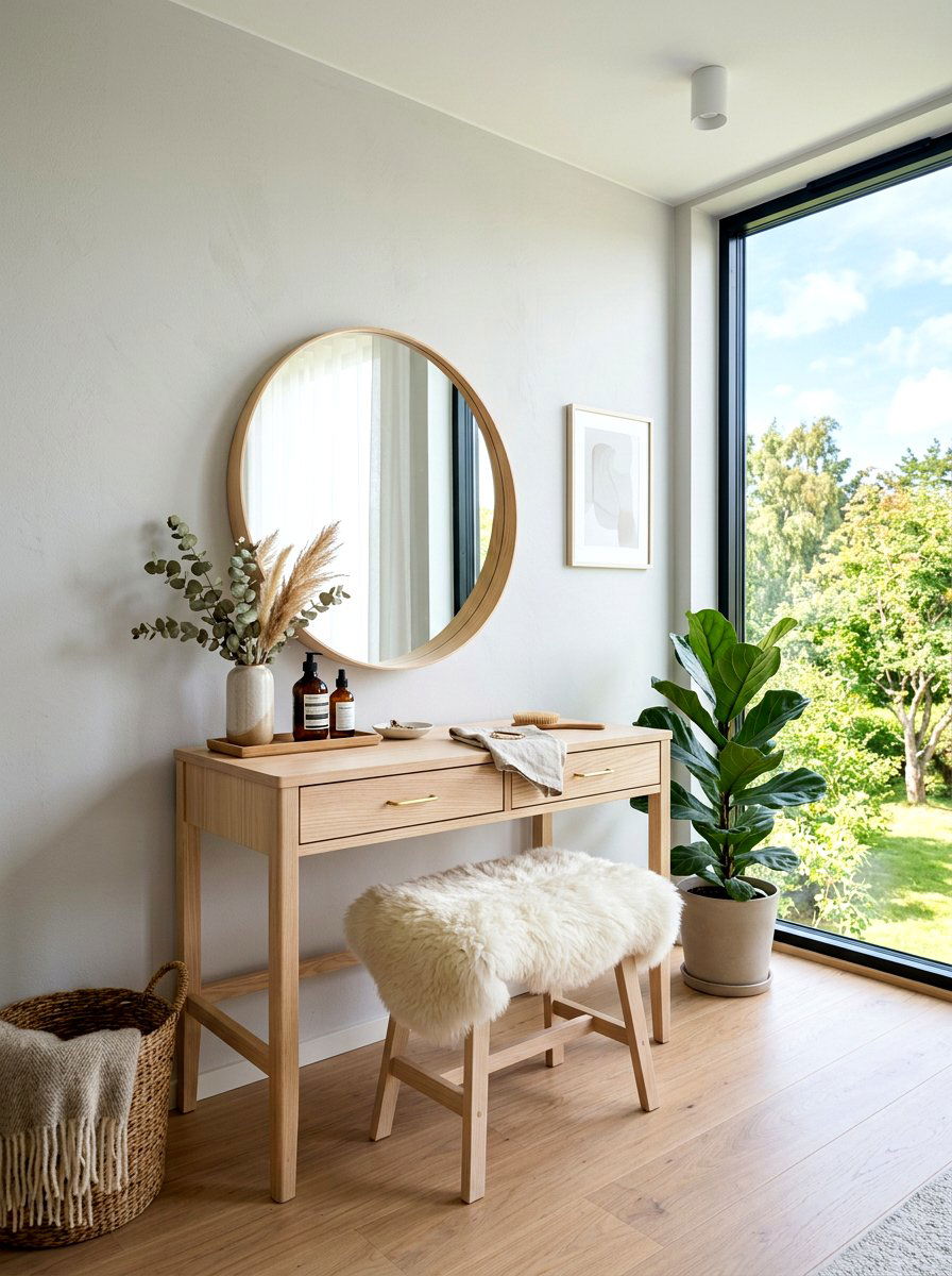 Nordic Style Vanity - 30 dressing table ideas