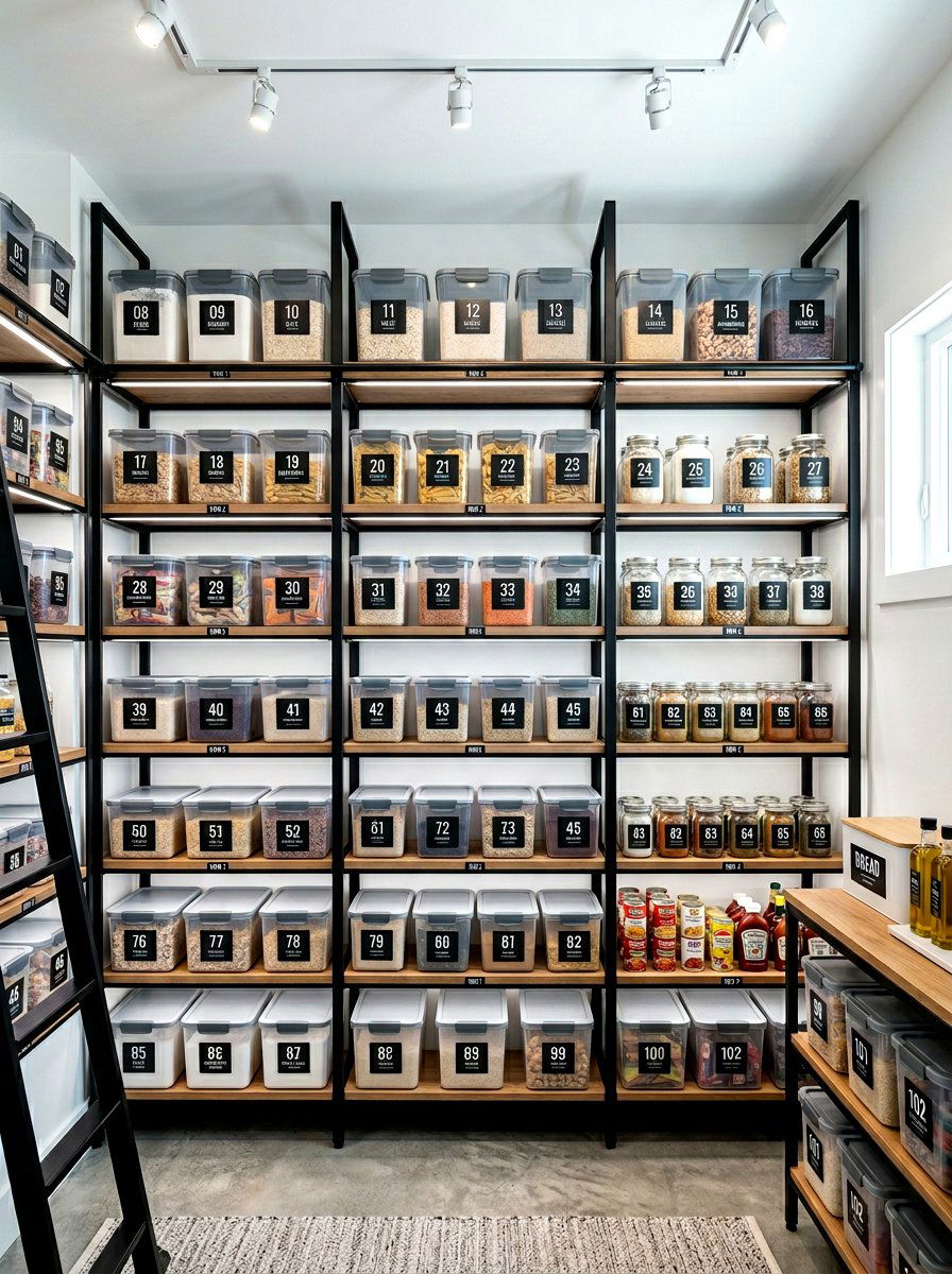 Numbered Pantry Labels - 30 pantry label ideas