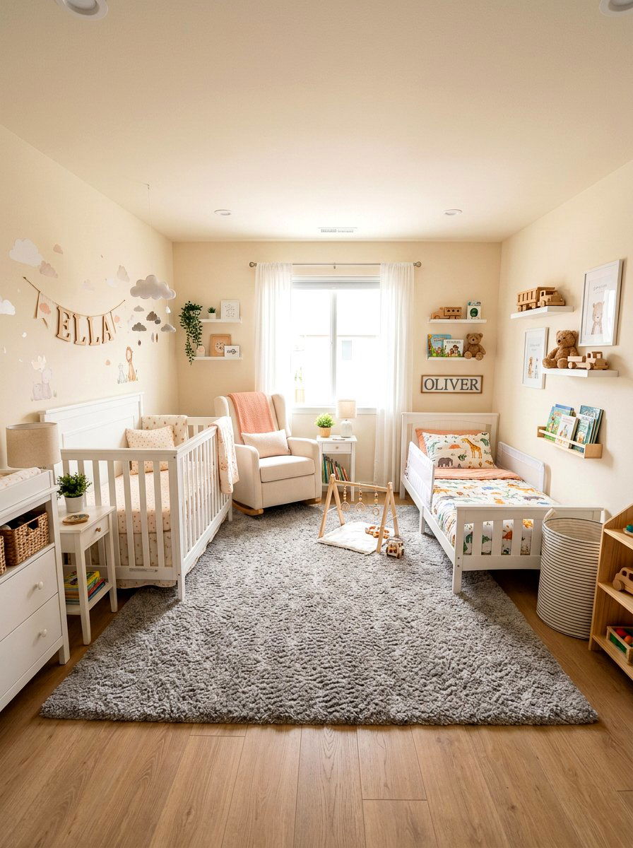 Nursery And Toddler Shared Room - 30 shared sibling room decor ideas