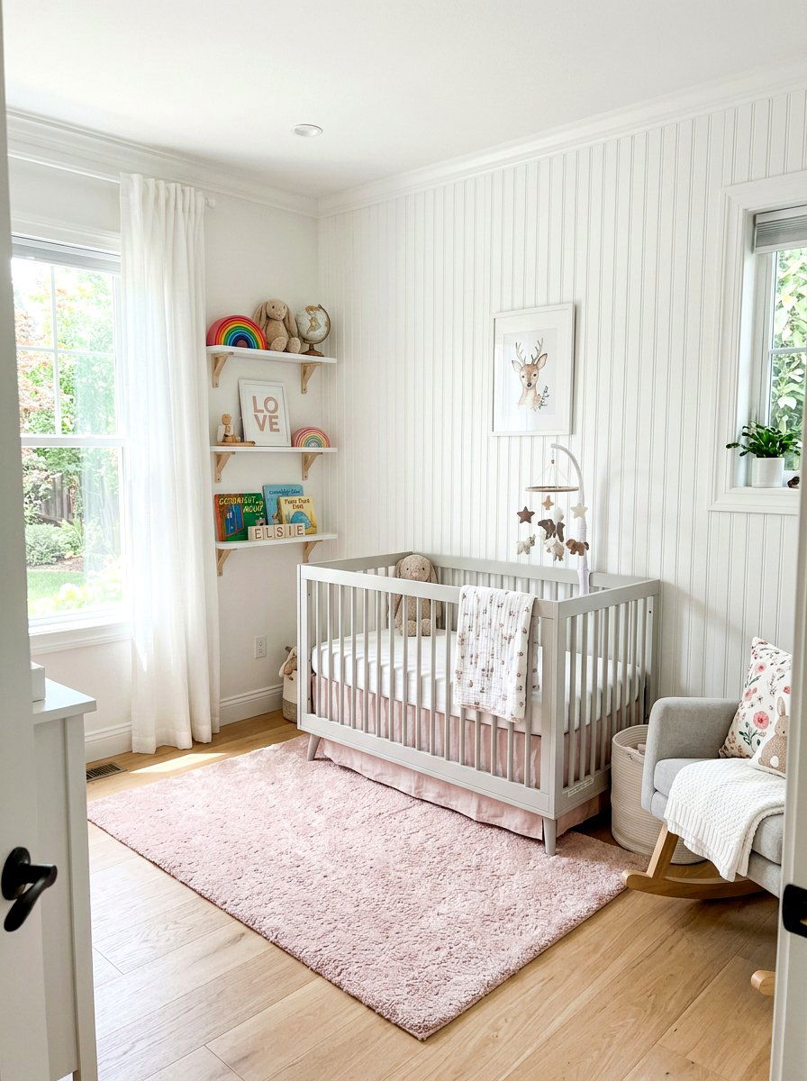 Nursery Beadboard Wall - 30 half wall paneling ideas