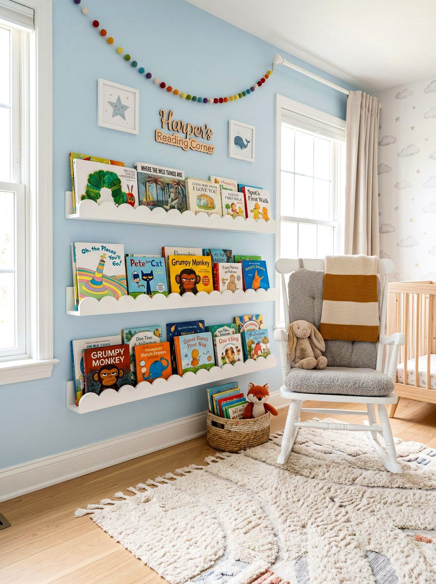 Nursery Book Ledge - 30 gallery ledge wall ideas