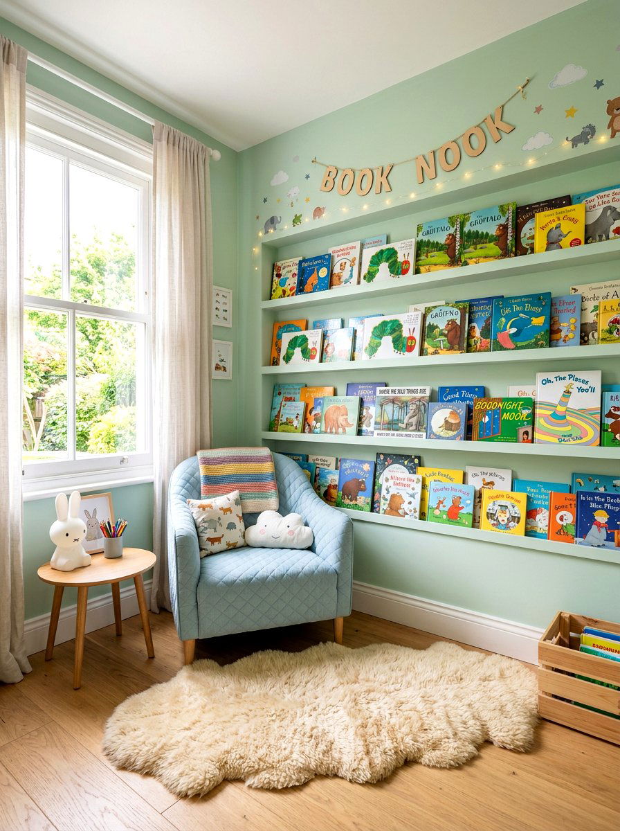 Nursery Book Nook - 30 recessed shelf ideas