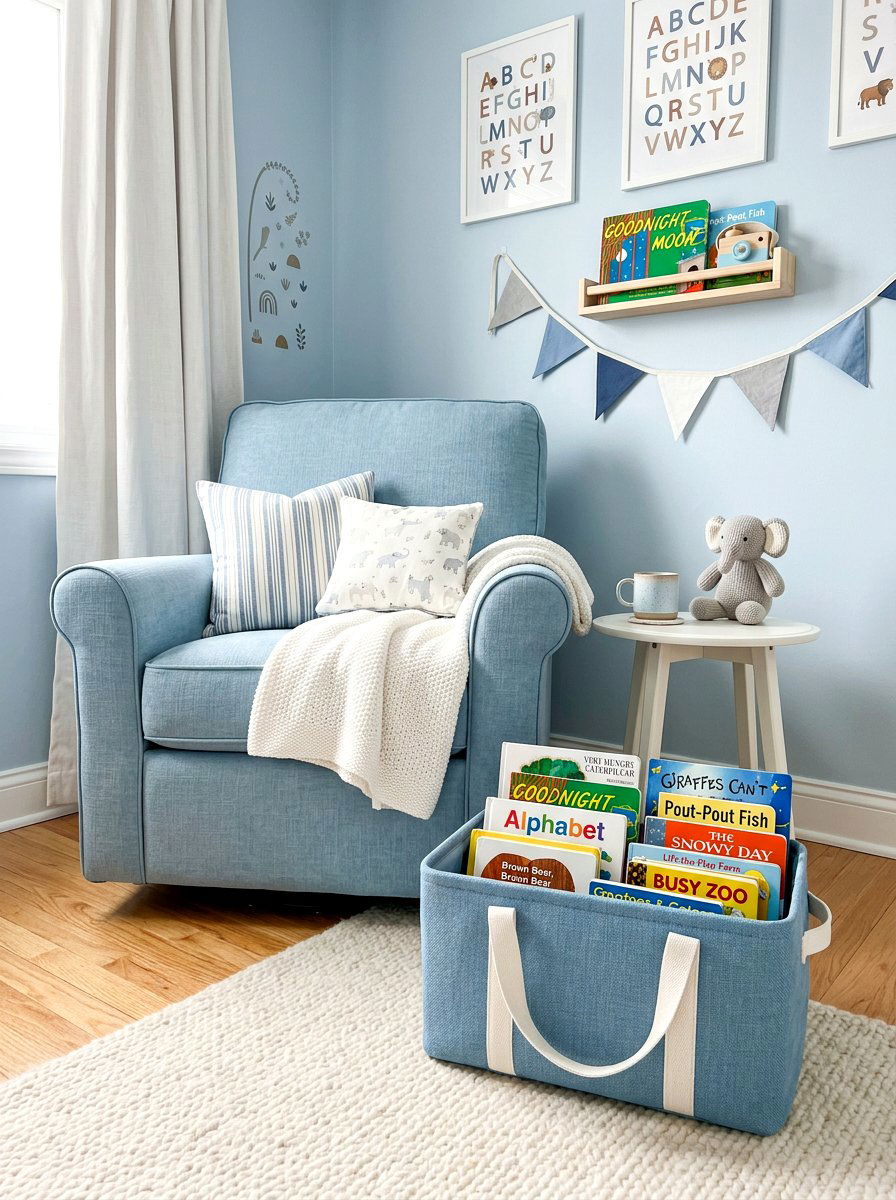 Nursery Book Storage Basket - 30 nursery storage basket ideas