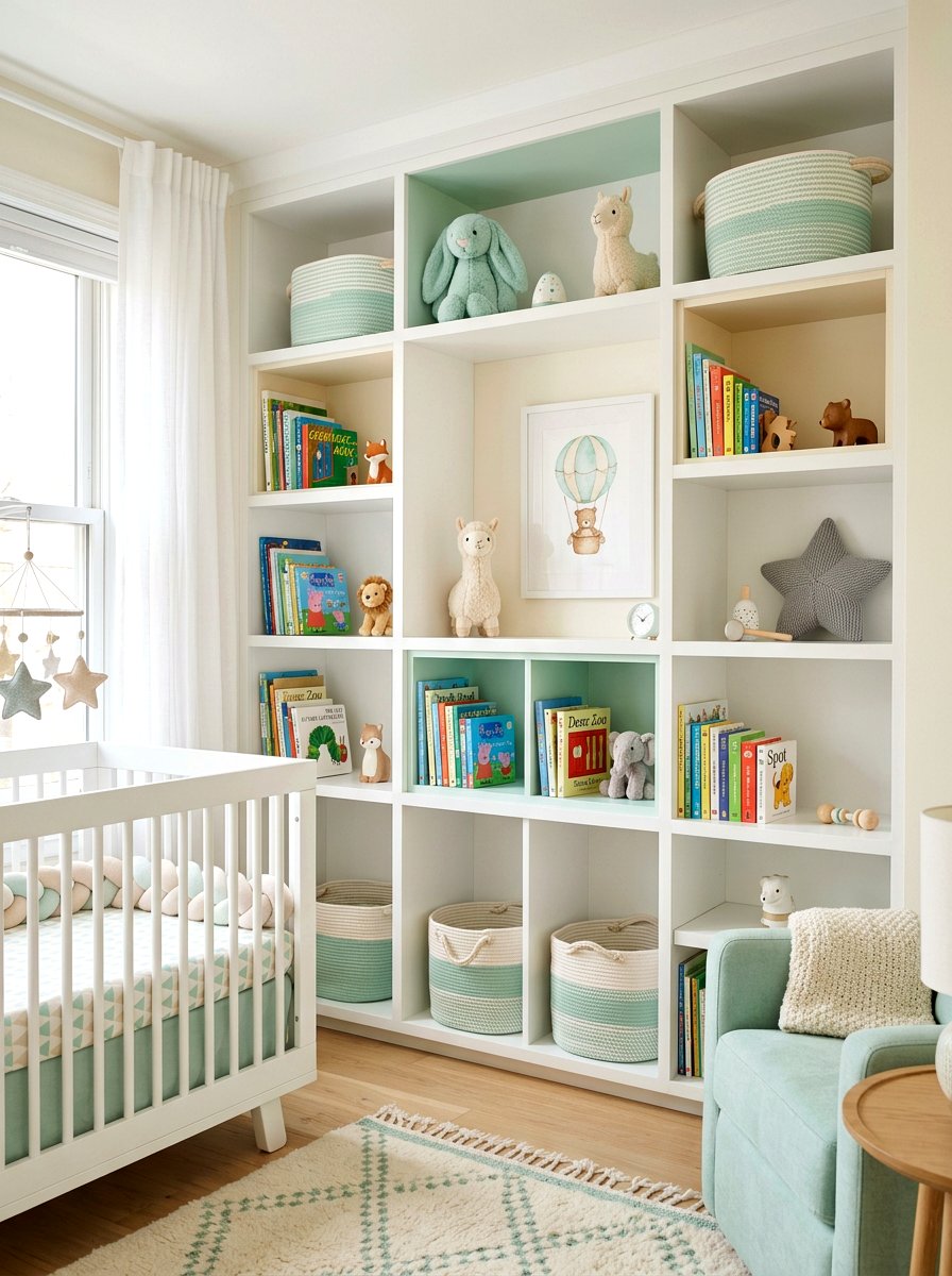 Nursery Bookcase System - 30 built in wall unit ideas