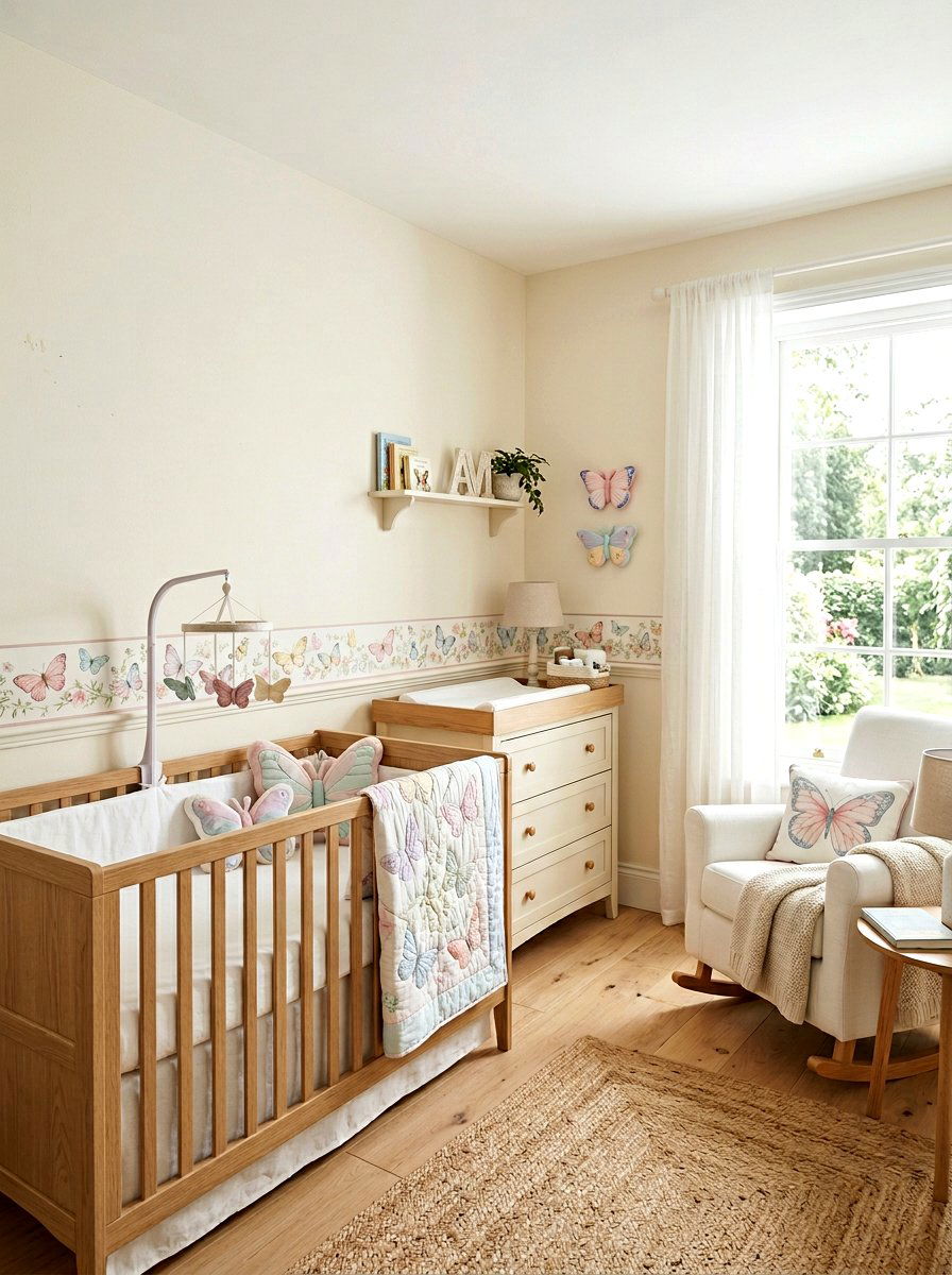 Nursery Butterfly Wall Border - 30 butterfly border ideas