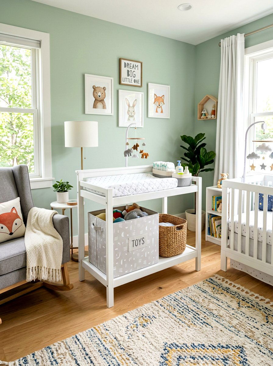 Nursery Changing Table Hamper - 30 hidden hamper apartment ideas