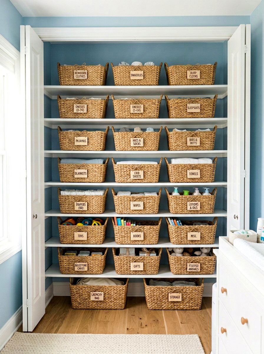 Nursery Closet Baskets - 30 nursery closet ideas