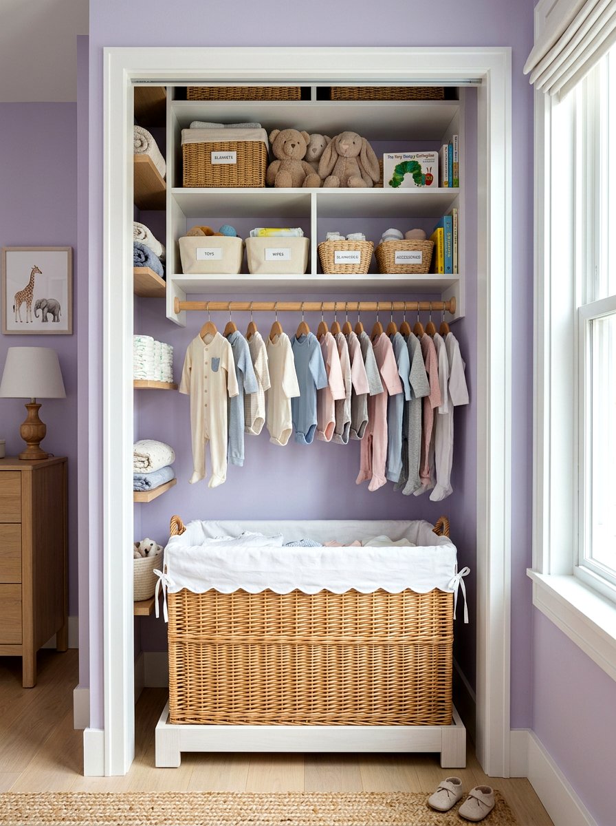 Nursery Closet Hamper - 30 nursery closet ideas
