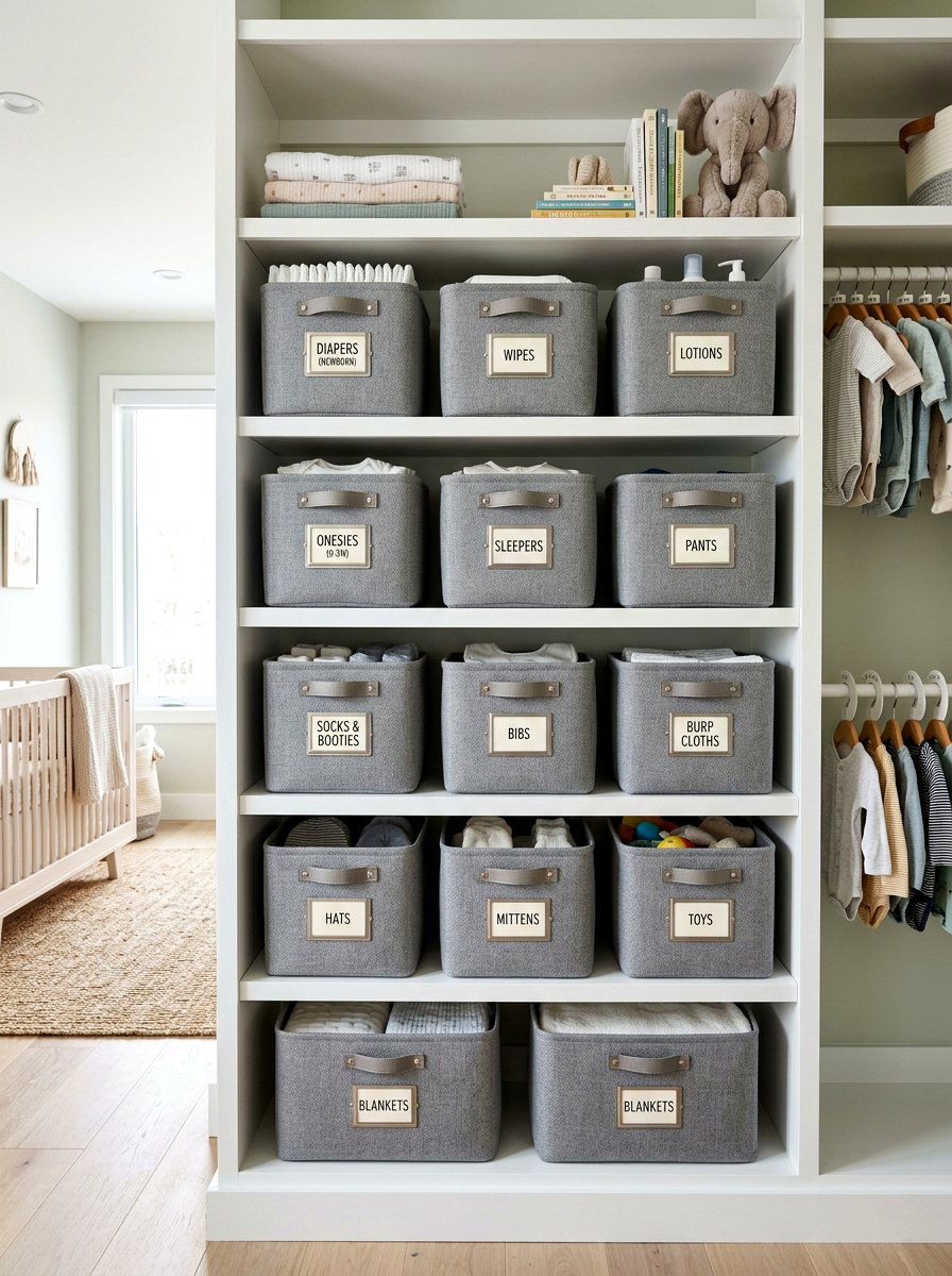 Nursery Closet Labels - 30 nursery closet organization ideas