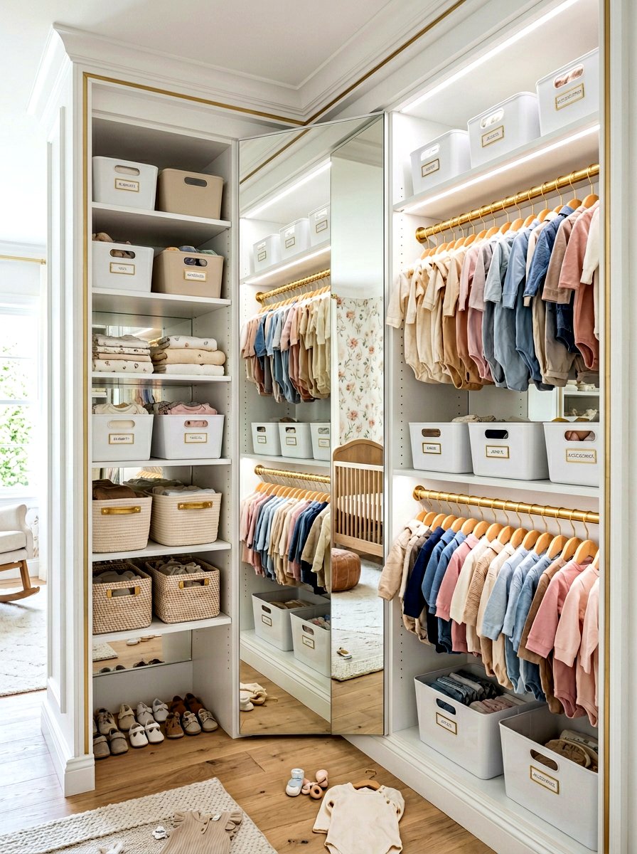 Nursery Closet Mirror - 30 nursery closet ideas