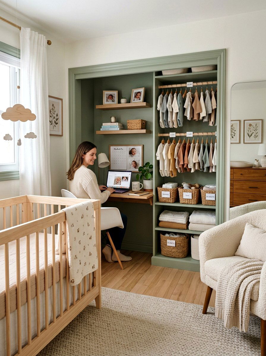 Nursery Closet Office Space - 30 cloffice apartment ideas