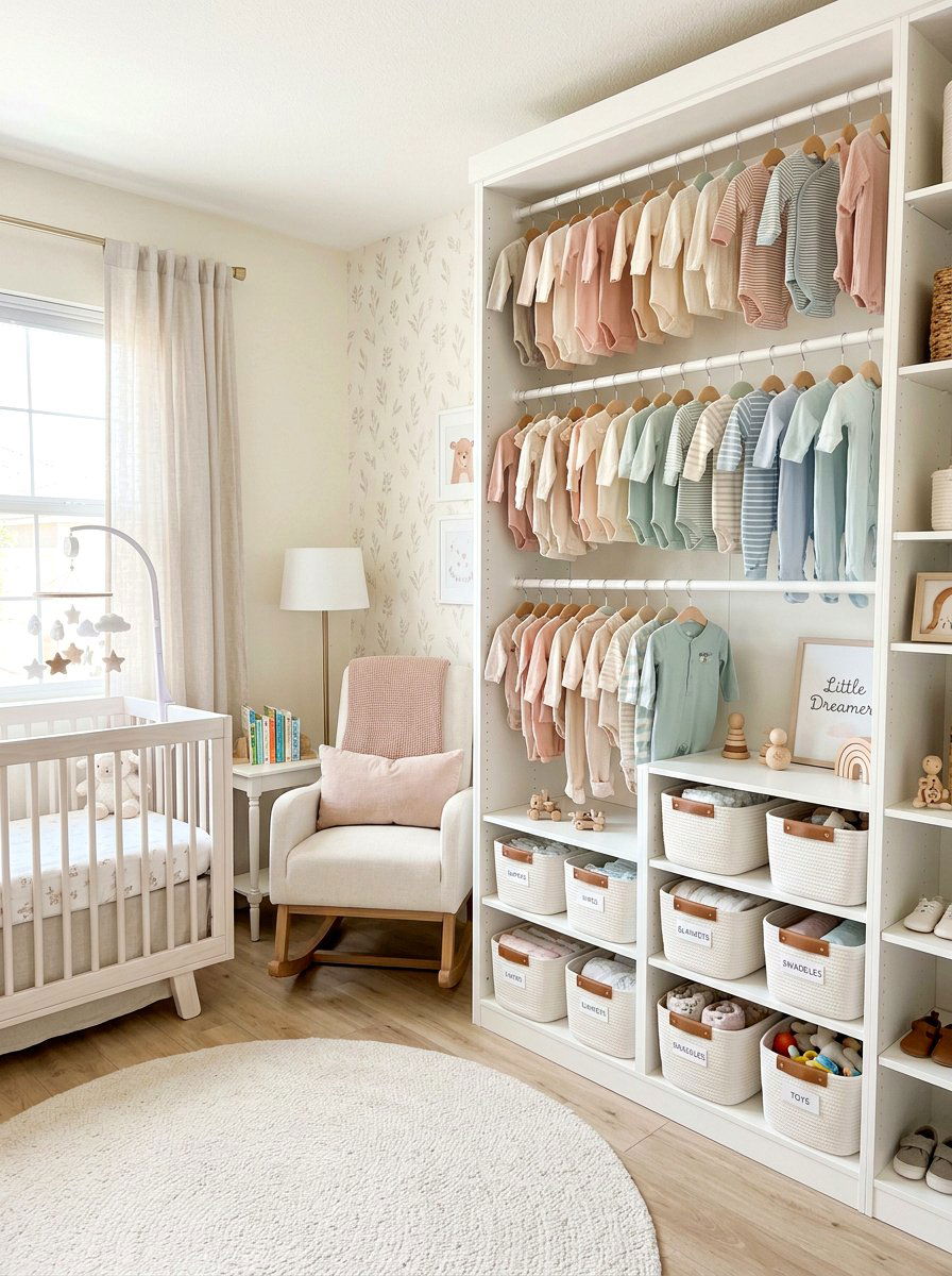 Nursery Closet Organization - 30 compact closet ideas