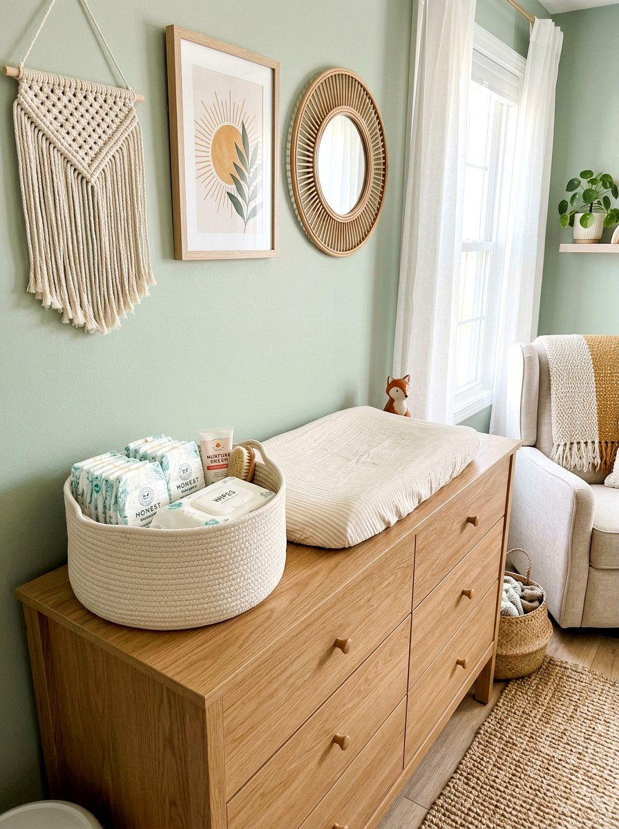Nursery Diaper Basket - 30 basket storage ideas