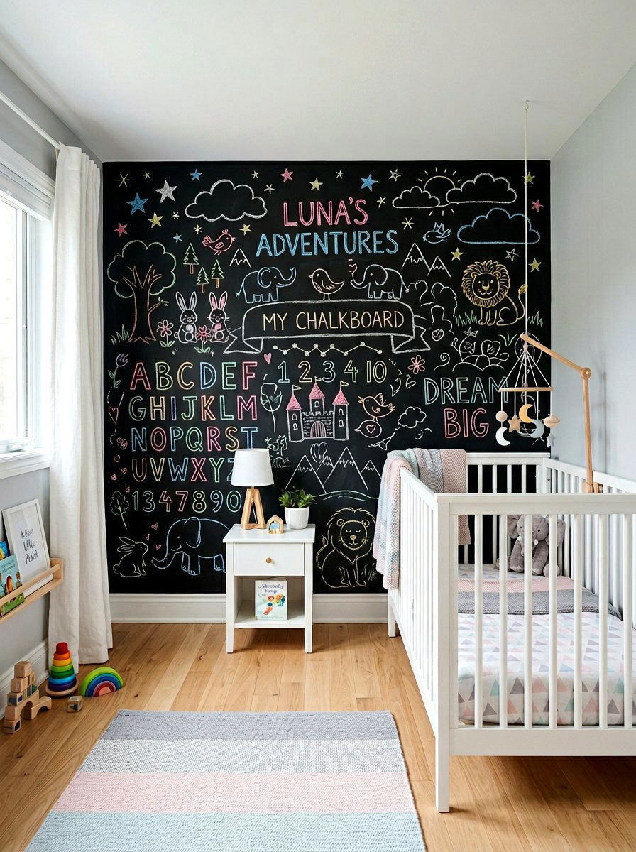 Nursery Drawing Wall - 30 chalkboard wall ideas