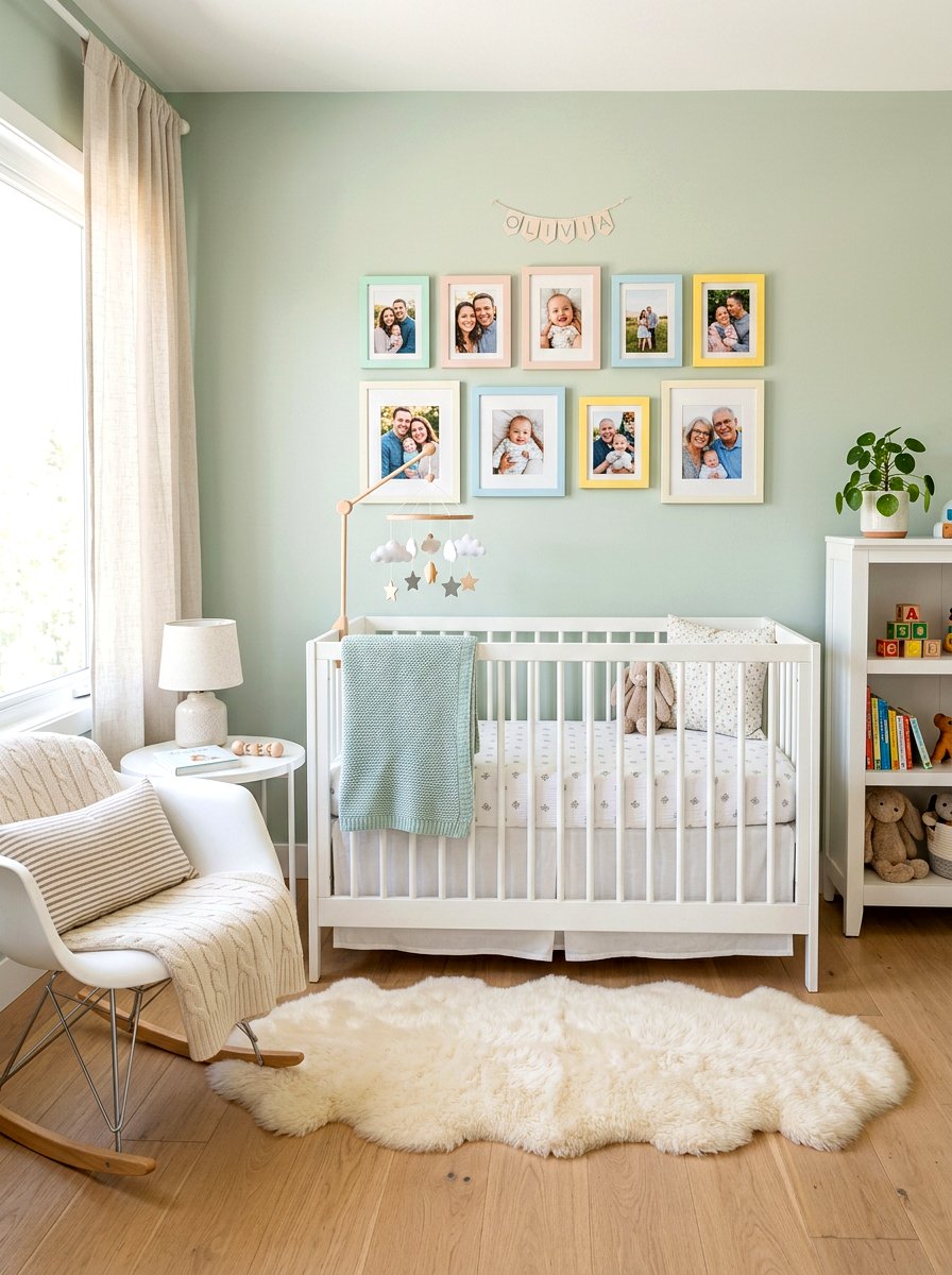 Nursery Family Photo Display - 30 family photo wall ideas