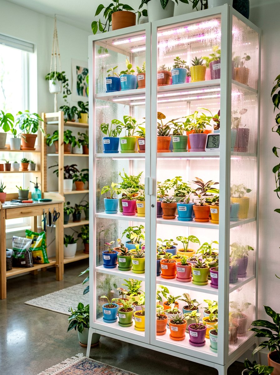 Nursery Greenhouse Cabinet - 30 indoor greenhouse cabinet ideas