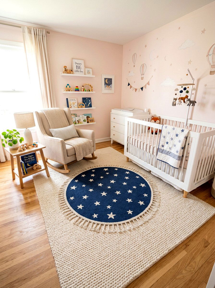 Nursery Layered Rugs - 30 layered rug ideas