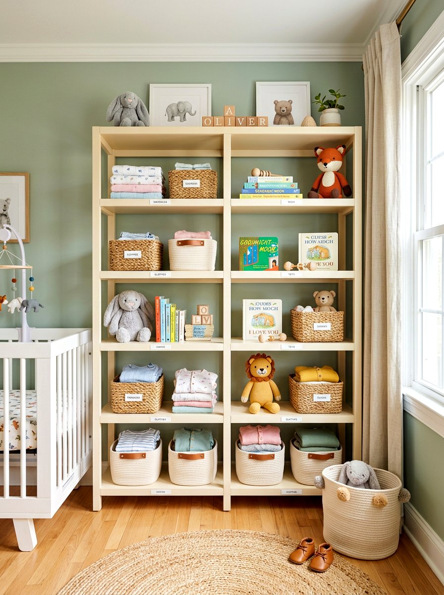Nursery Open Shelving Unit - 30 open closet aesthetic ideas