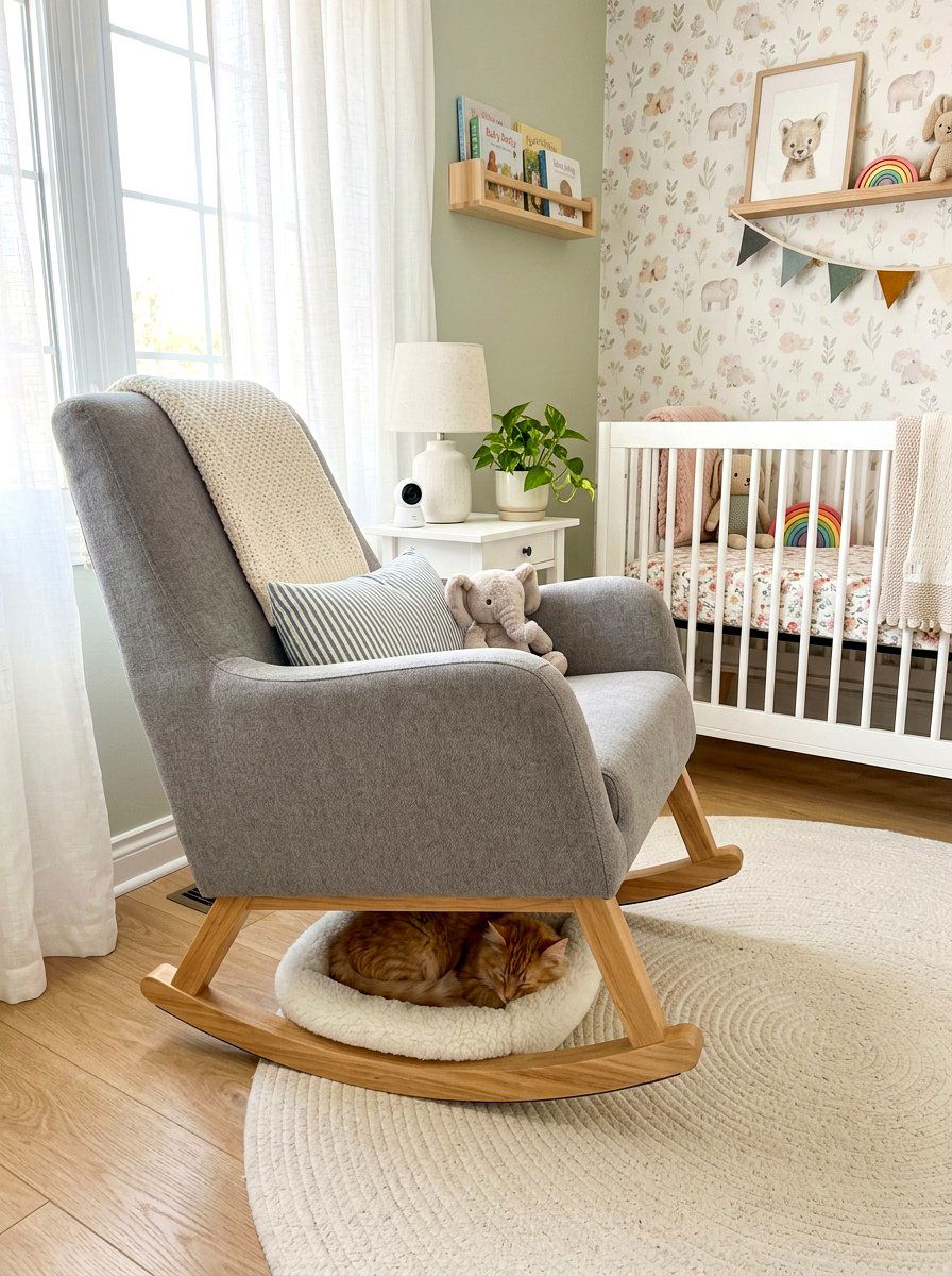 Nursery Rocking Chair Pet Nook - 30 pet bed nook ideas