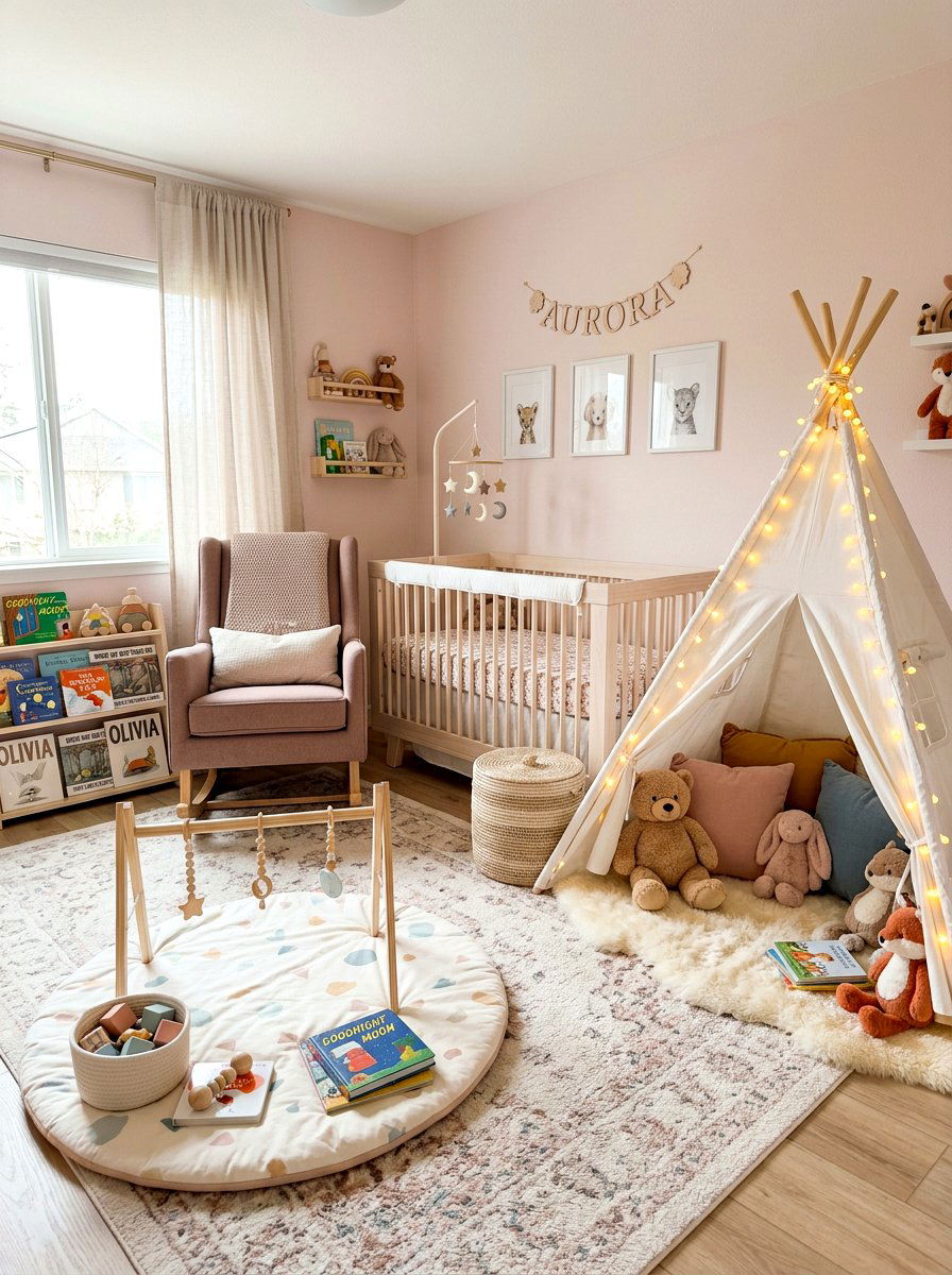 Nursery Teepee Fairy Lights - 30 fairy light canopy ideas