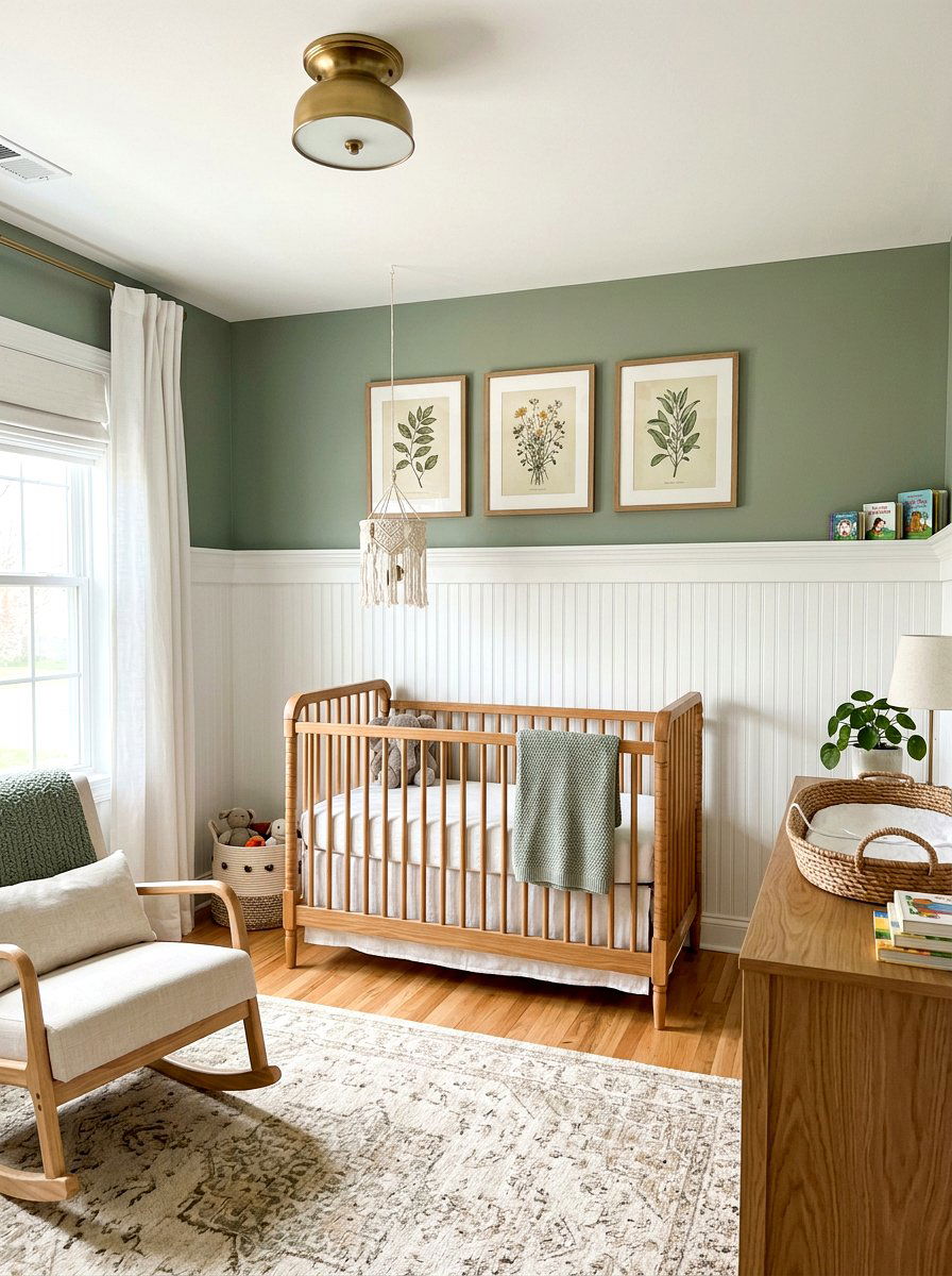 Nursery Wainscoting - 30 vintage baby room ideas