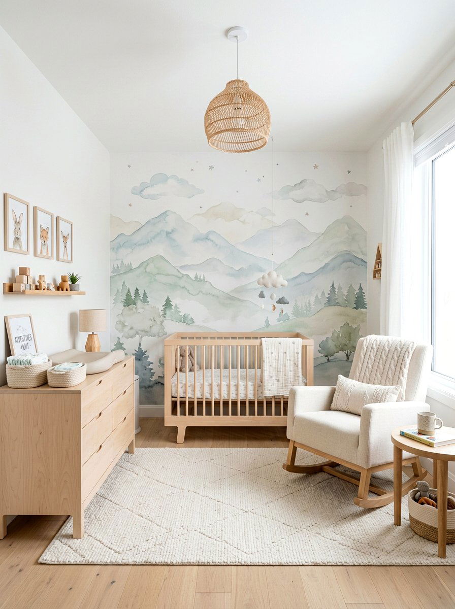 Nursery Wall Mural - 30 removable wallpaper room ideas