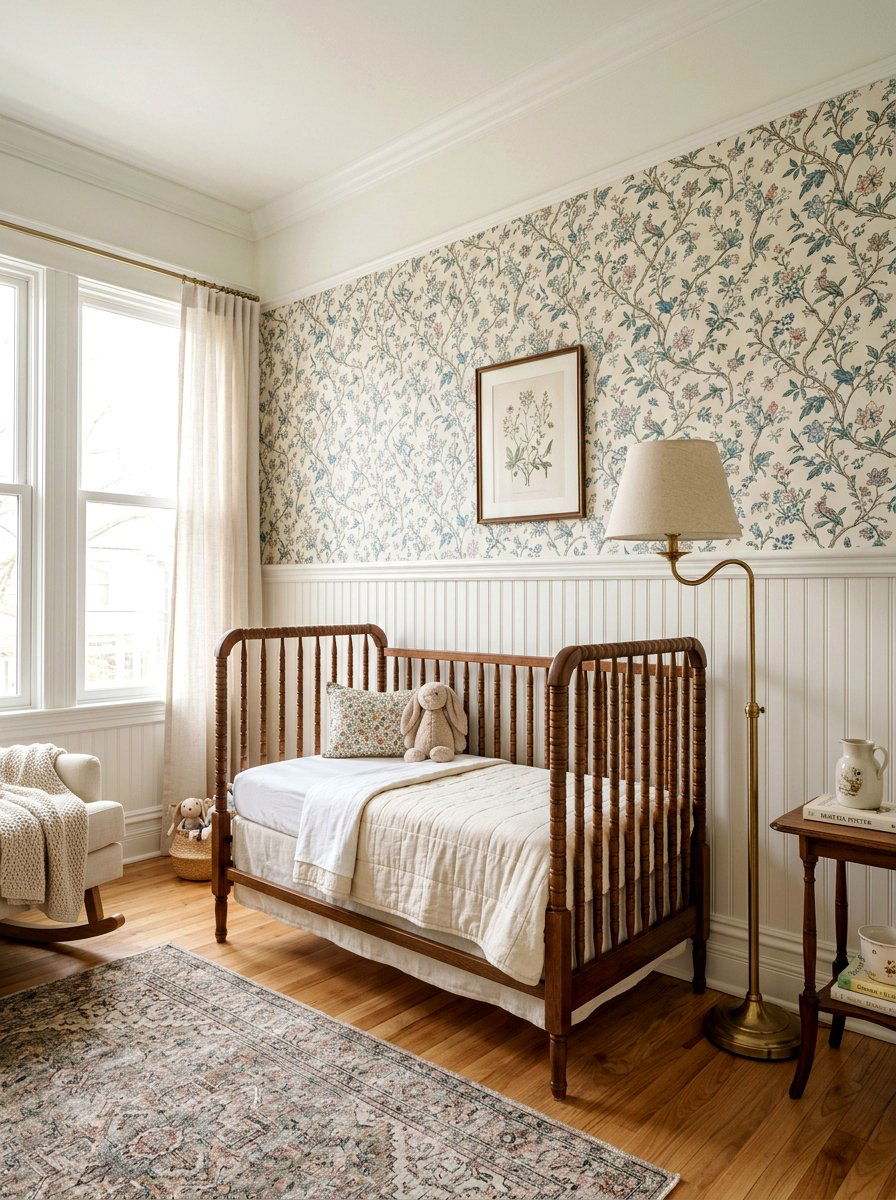 Nursery Wall Paneling Design - 30 English nursery decor ideas