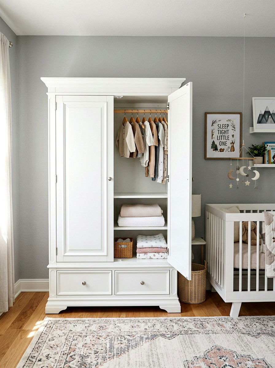 Nursery Wardrobe Armoire - 30 nursery closet ideas