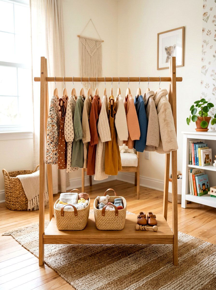 Nursery Wardrobe Rack - 30 nursery storage ideas