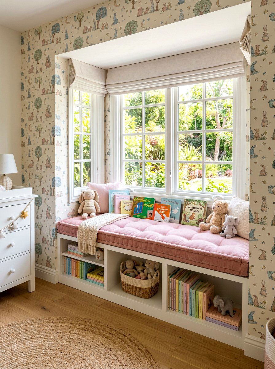 Nursery Window Reading Nook - 30 window seat bookshelf ideas