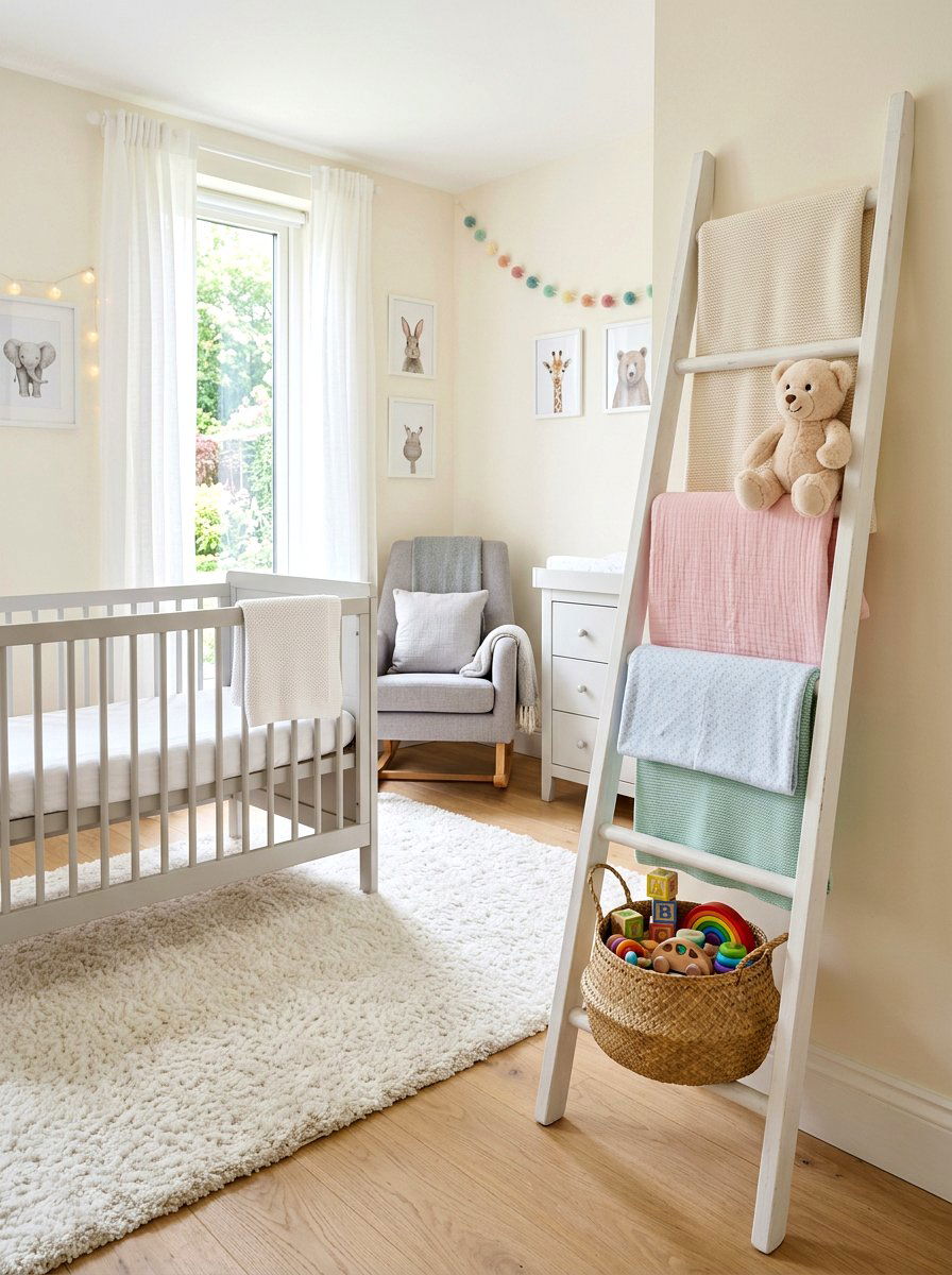 Nursery ladder storage - 30 decorative ladder ideas