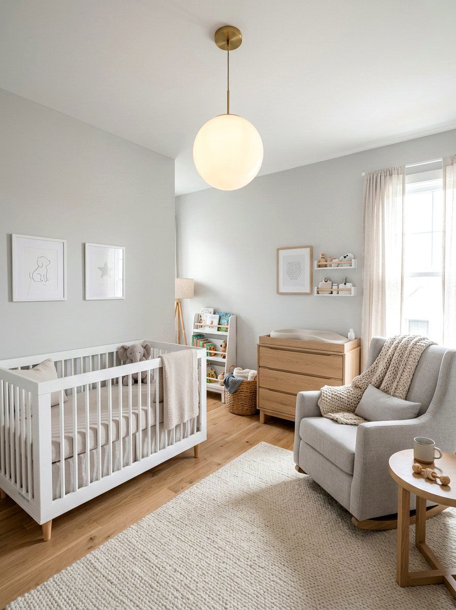 Nursery soft glow opal globe light - 30 globe pendant ideas