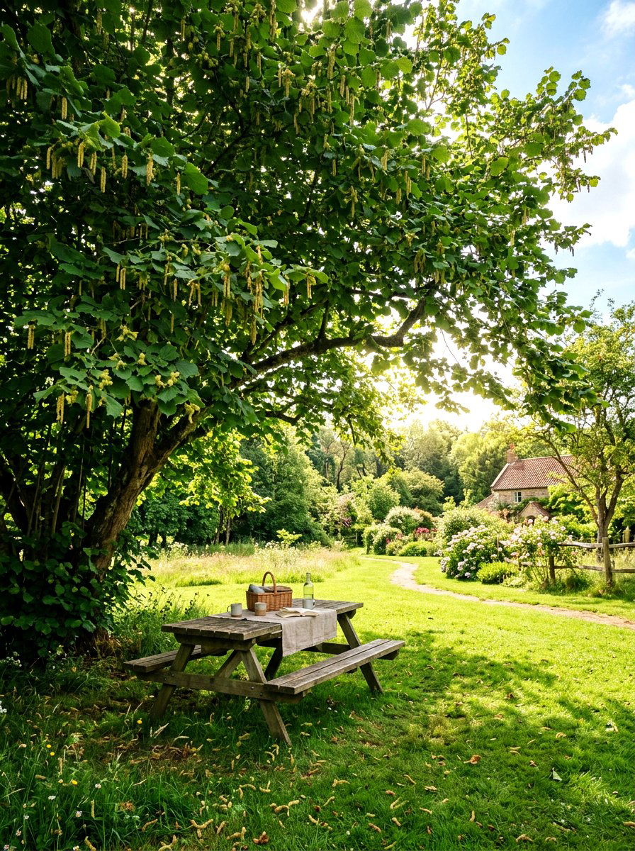 Nut Tree Shade Area - 30 edible landscaping ideas