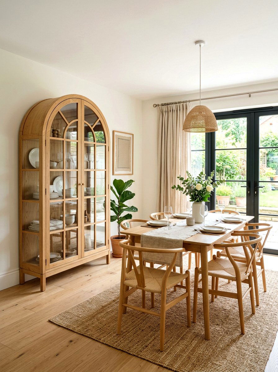 Oak Arched Display Cabinet - 30 arched cabinet ideas