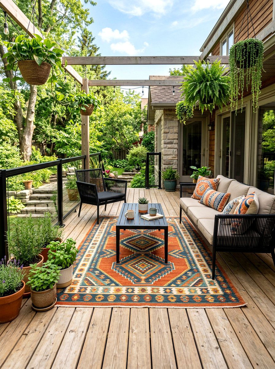 Oak Deck - 30 wood stain deck ideas