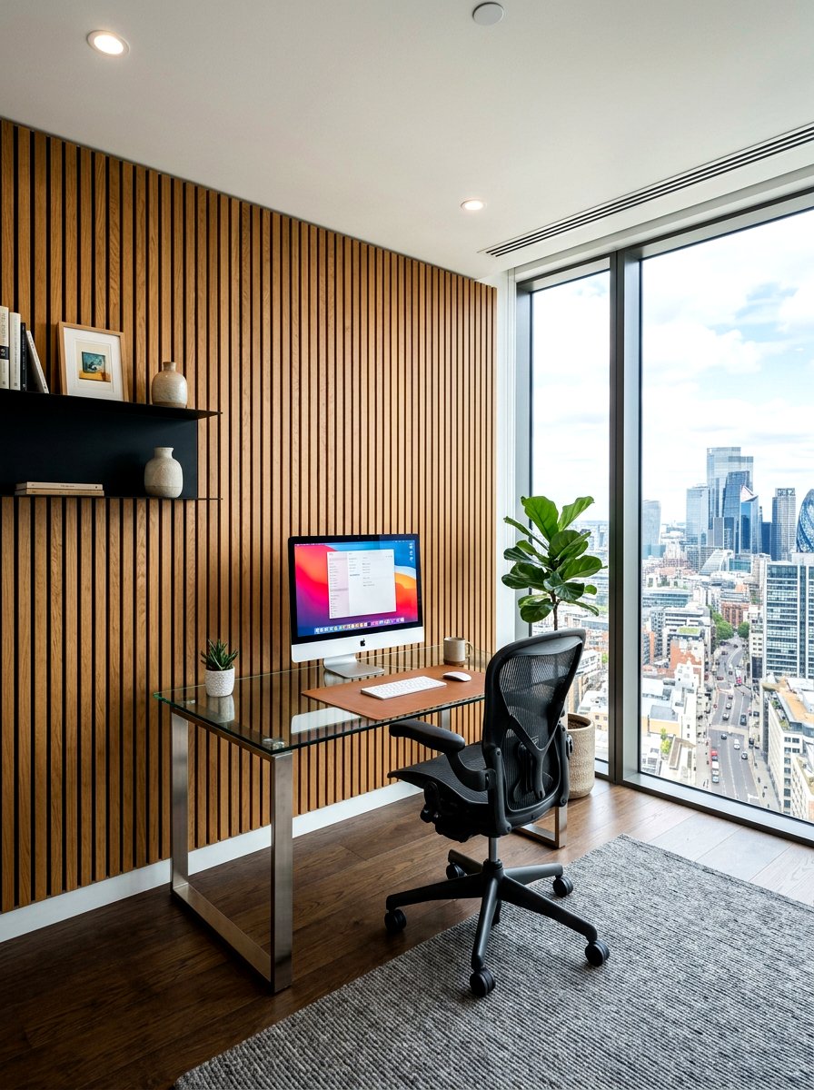 Oak Slat Wall Paneling - 30 half wall paneling ideas