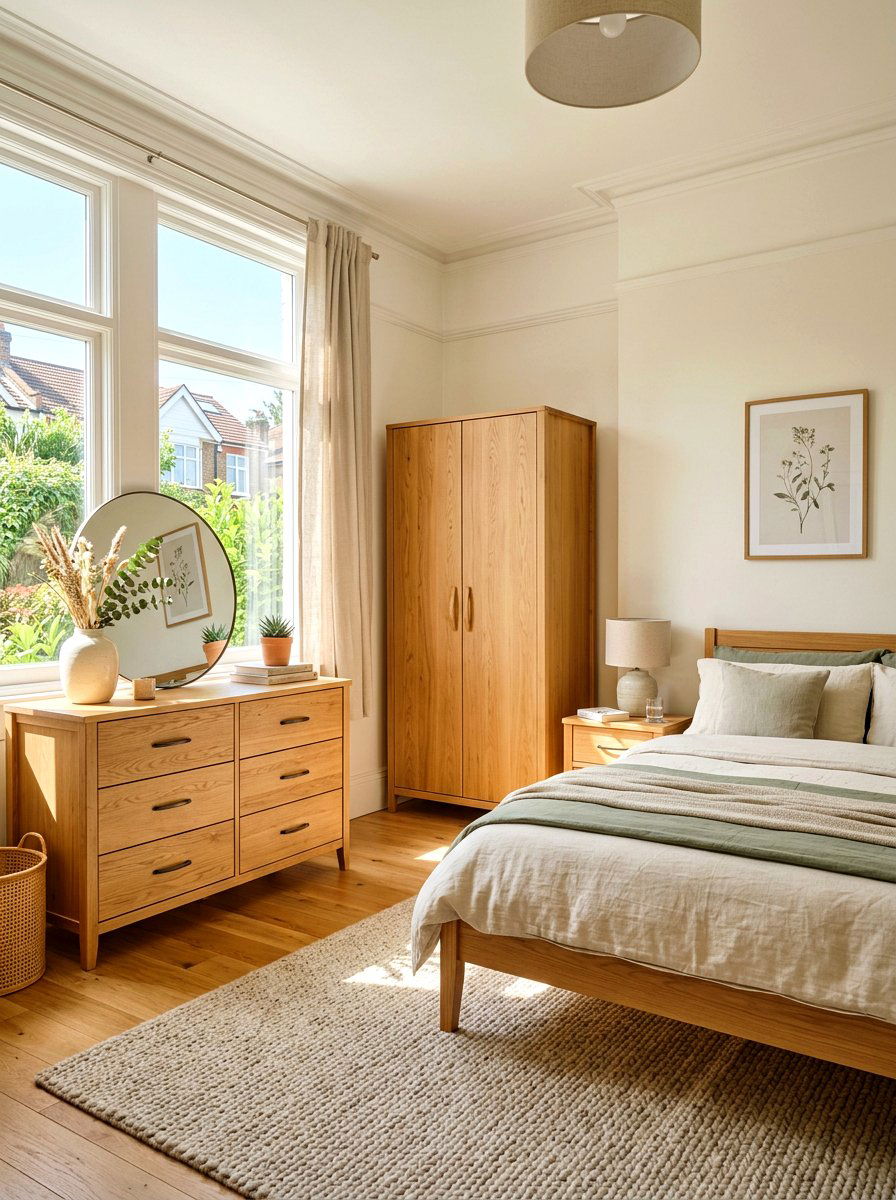 Oak Wood Furniture - 30 Japandi bedroom ideas