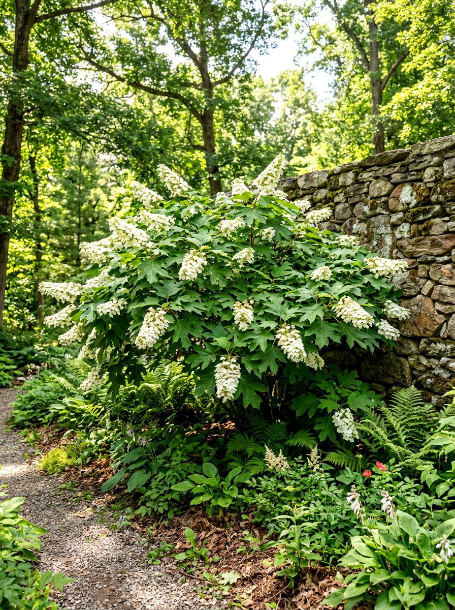 Oakleaf Hydrangea - 30 hydrangea foundation planting ideas