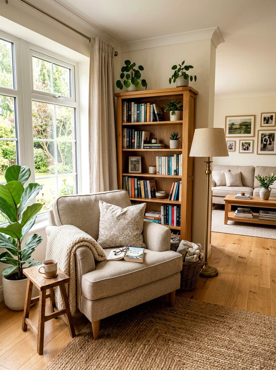 Oatmeal Living Room Reading Nook - 30 oatmeal living room ideas