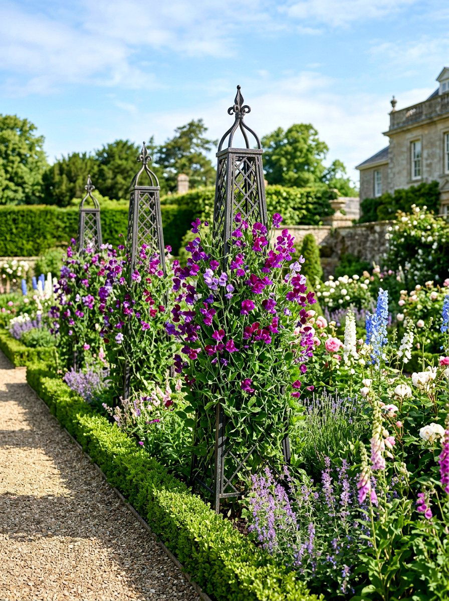 Obelisk Garden Privacy Trellis - 30 trellis privacy ideas