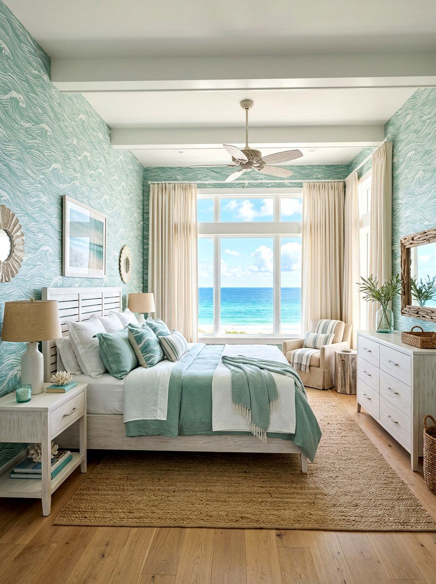 Ocean Coastal Wallpaper - 30 patterned wallpaper ideas