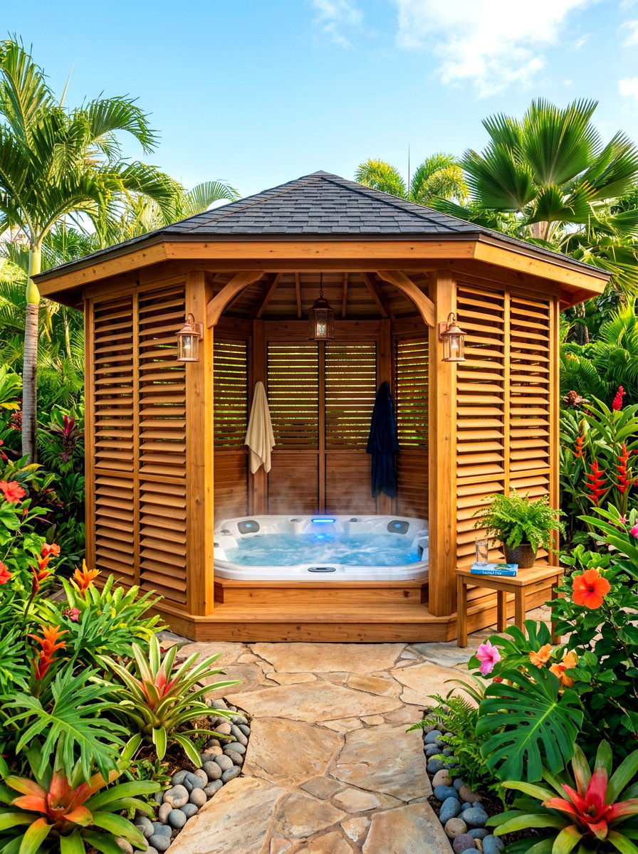 Octagon Gazebo Hot Tub Enclosure - 30 octagon gazebo ideas