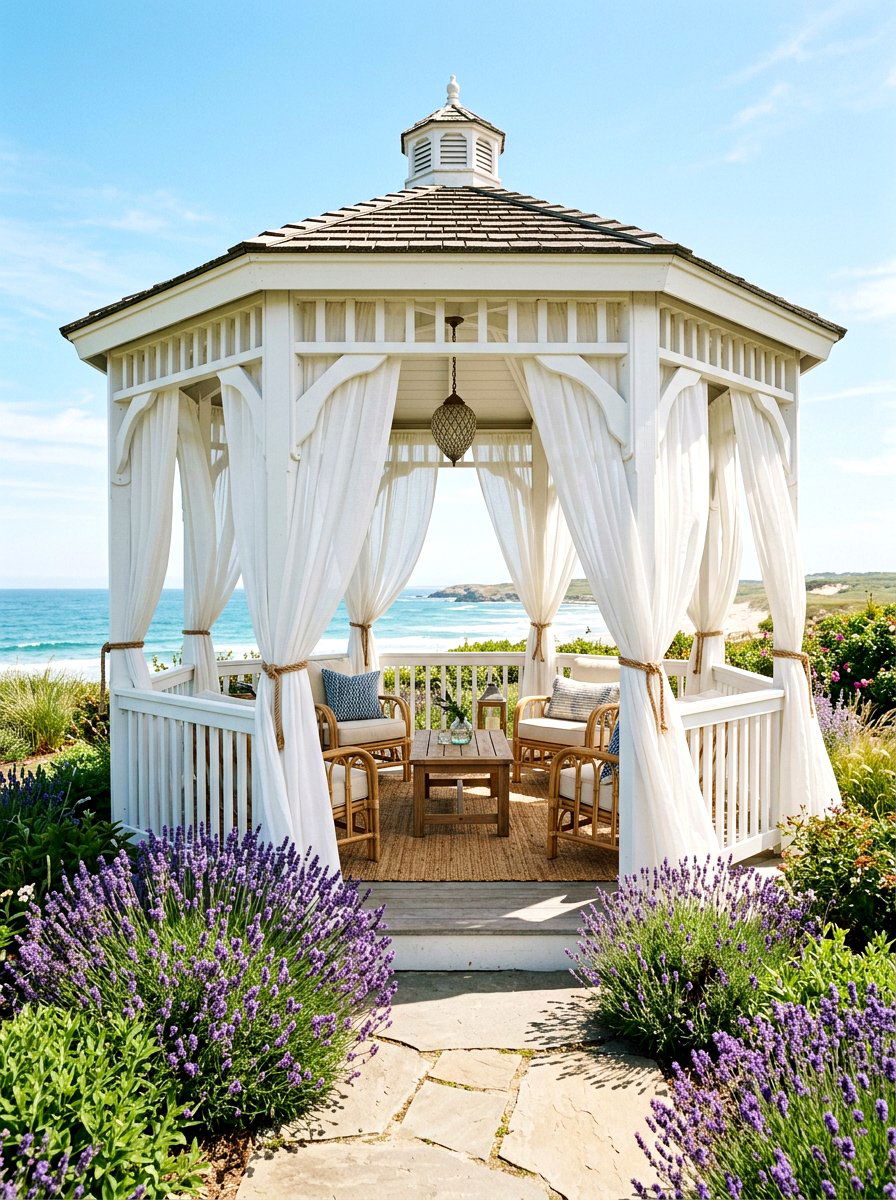 Octagon Gazebo With Curtains - 30 octagon gazebo ideas