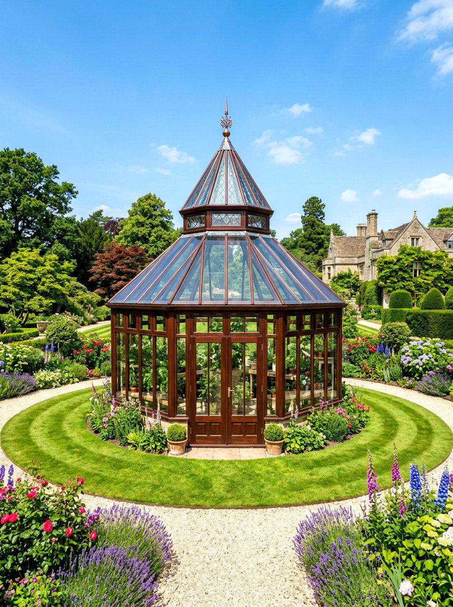 Octagonal Garden Greenhouse - 30 mini backyard greenhouse ideas