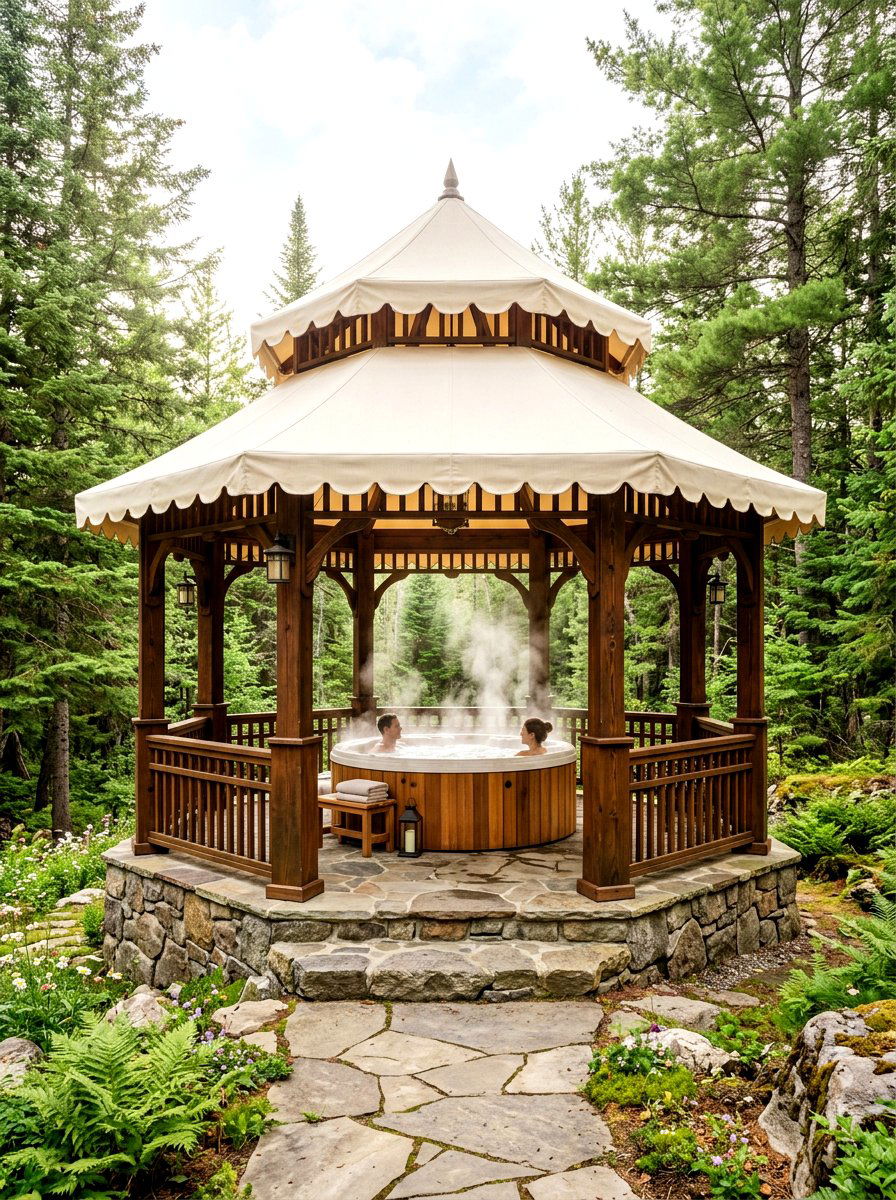 Octagonal Gazebo - 30 soft top gazebo ideas