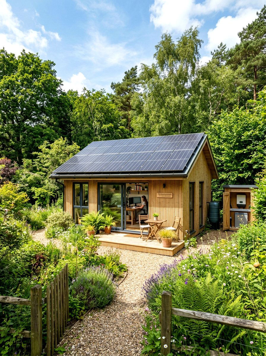 Off Grid Solar Powered Office - 30 office shed garden ideas