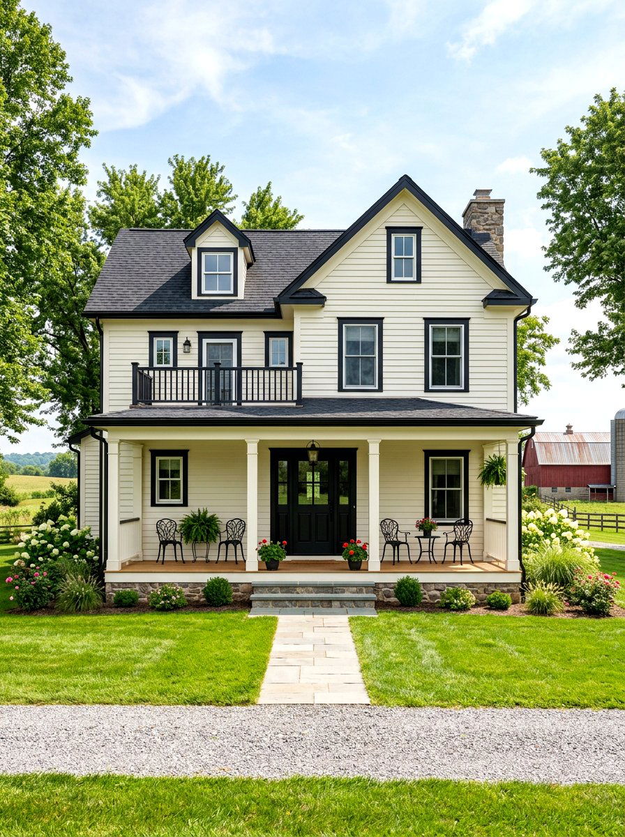Off White House Black Trim - 30 house trim color ideas