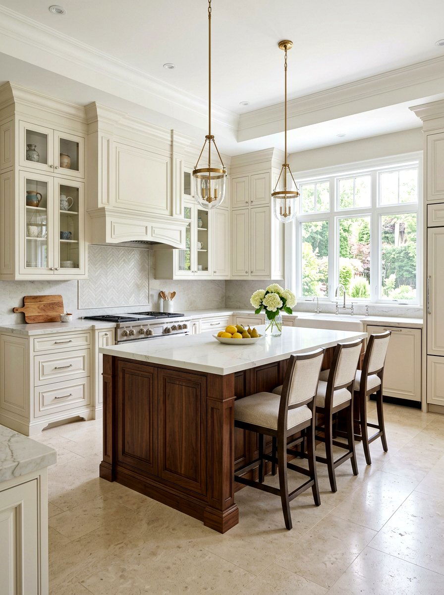Off White Kitchen Cabinets - 30 painted kitchen cabinet ideas