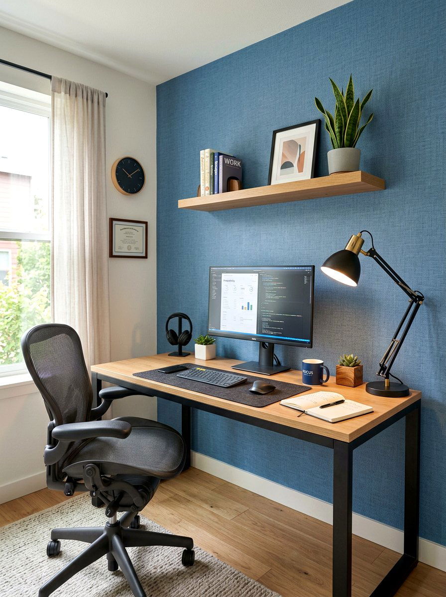 Office Accent Wall Wallpaper - 30 peel and stick wallpaper ideas