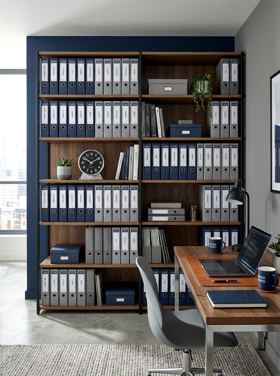 Office Bookcase Setup - 30 shelfie styling ideas